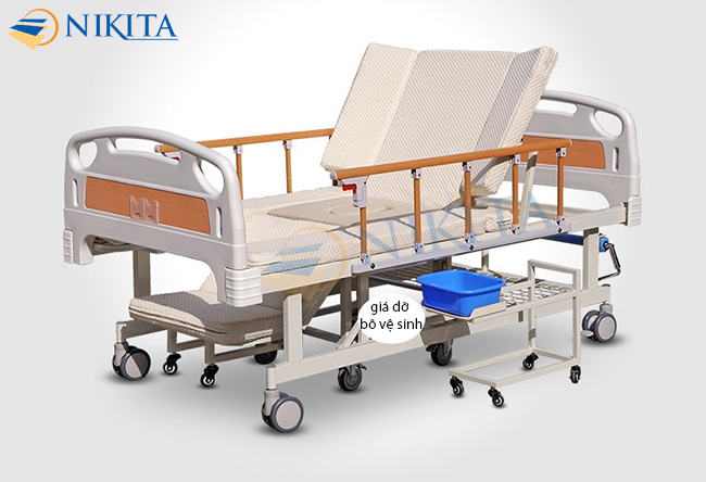 Tay quay nâng hạ chân giường y tế tách xe lăn DCN09